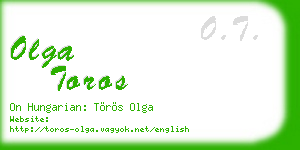 olga toros business card
